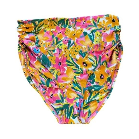 Anne Cole swim bikini 3 way bottom sunshine floral hot pink yellow orange New - Picture 1 of 6